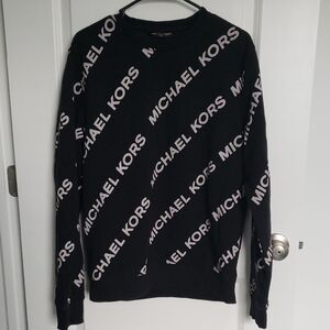 Michael Kors Black and White Crewneck Sweater